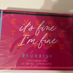 Sarcastic Note Cards (it's fine I'm fine). by Furbish (2 boxes / new)